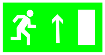 E11 направление к эвакуационному выходу (правосторонний) (пленка, 300х150 мм) - Знаки безопасности - Эвакуационные знаки - магазин "Охрана труда и Техника безопасности"