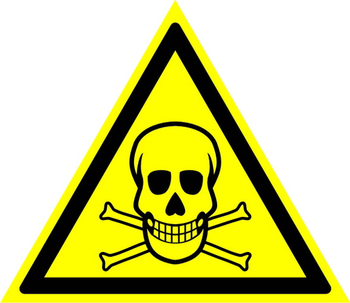 W03 опасно! ядовитые вещества (пластик, сторона 200 мм) - Знаки безопасности - Предупреждающие знаки - магазин "Охрана труда и Техника безопасности"